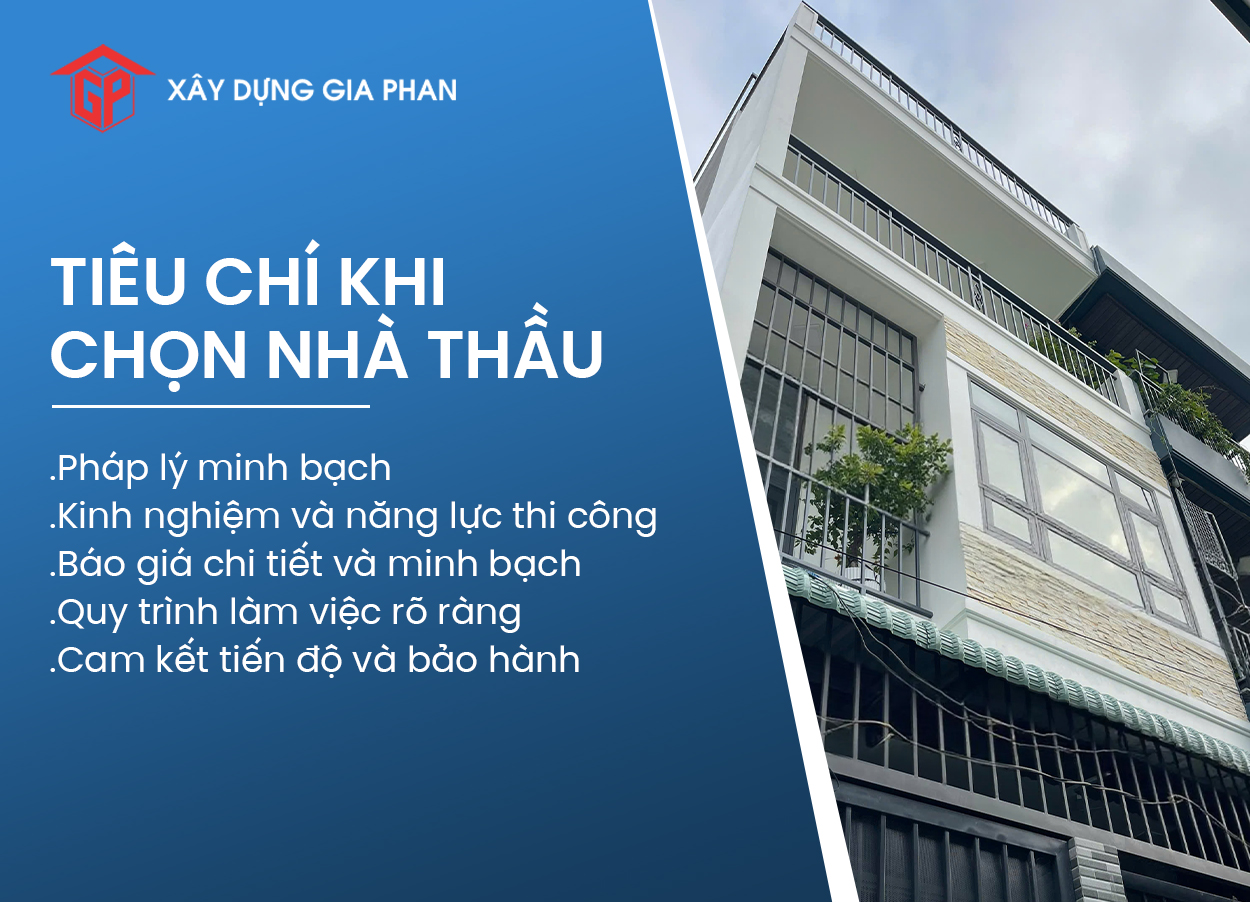 Tiêu Chí Khi Chọn Nhà Thầu